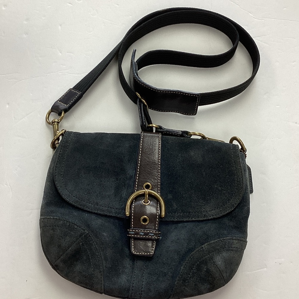 Coach Suede Vintage crossbody Black  Crossbody Bag